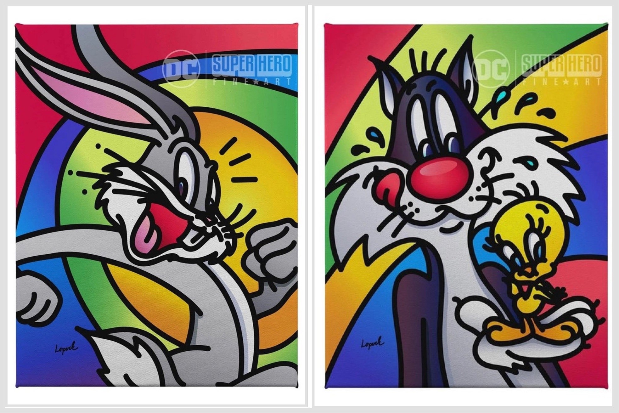 DC Fine Art Bugs Bunny, Sylvester & Tweedy 