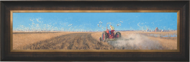 Preparing the Land Framed Original Painting on Canvas by Michael Sieve