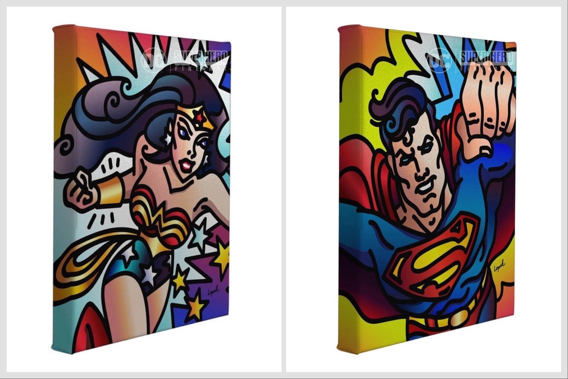 DC Fin Art Wonder Women & Superman