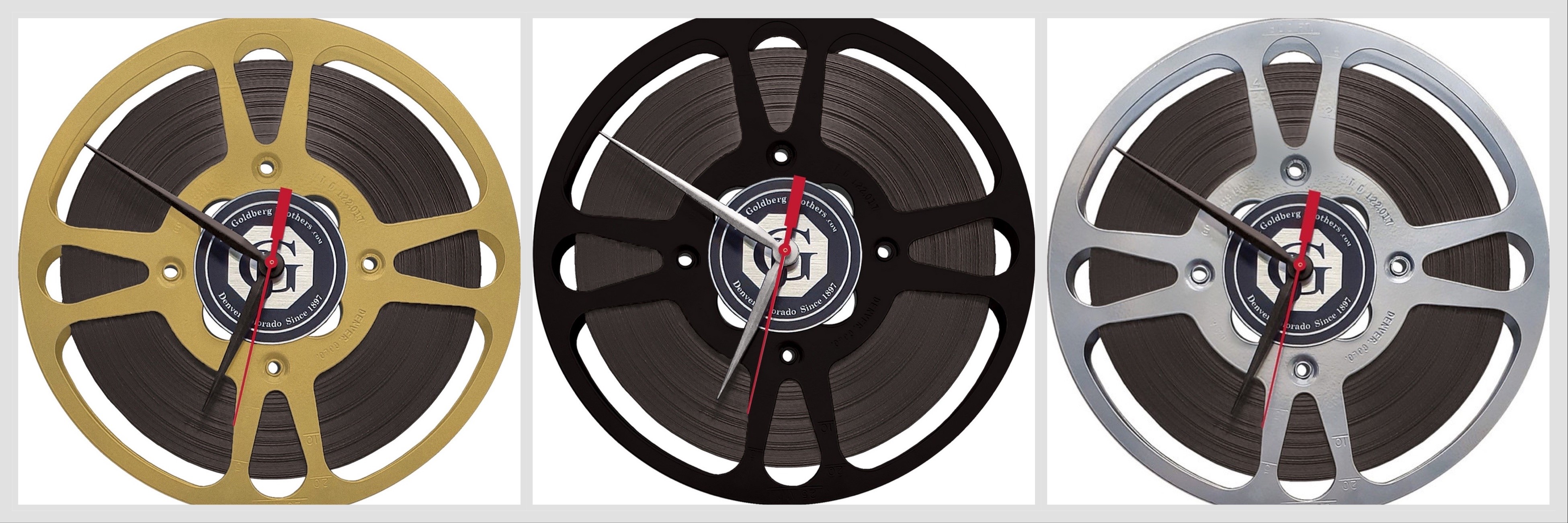 Goldberg Brothers 10 1/2 Inch 16MM  Film Reel Wall Clock