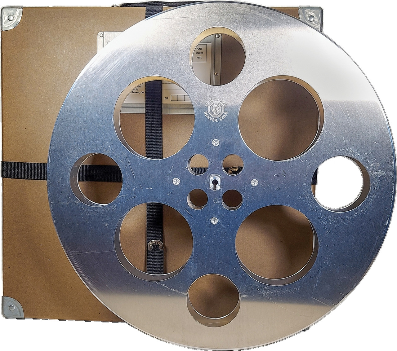 35mm Vintage Goldberg Brothers Raw Aluminum Film Reels as Timeless Decor