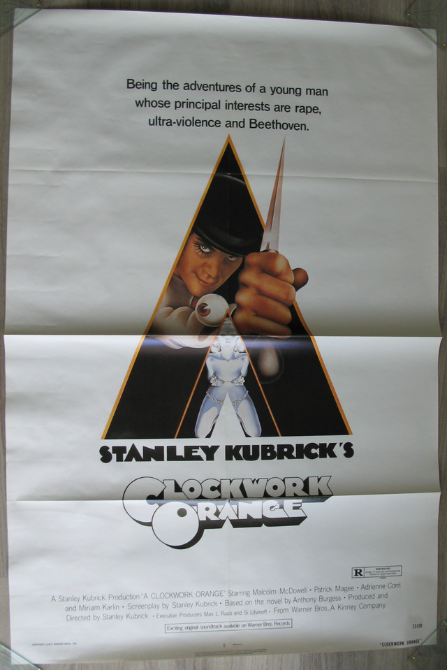 A Clockwork Orange US R Rated Box Original Movie Poster
