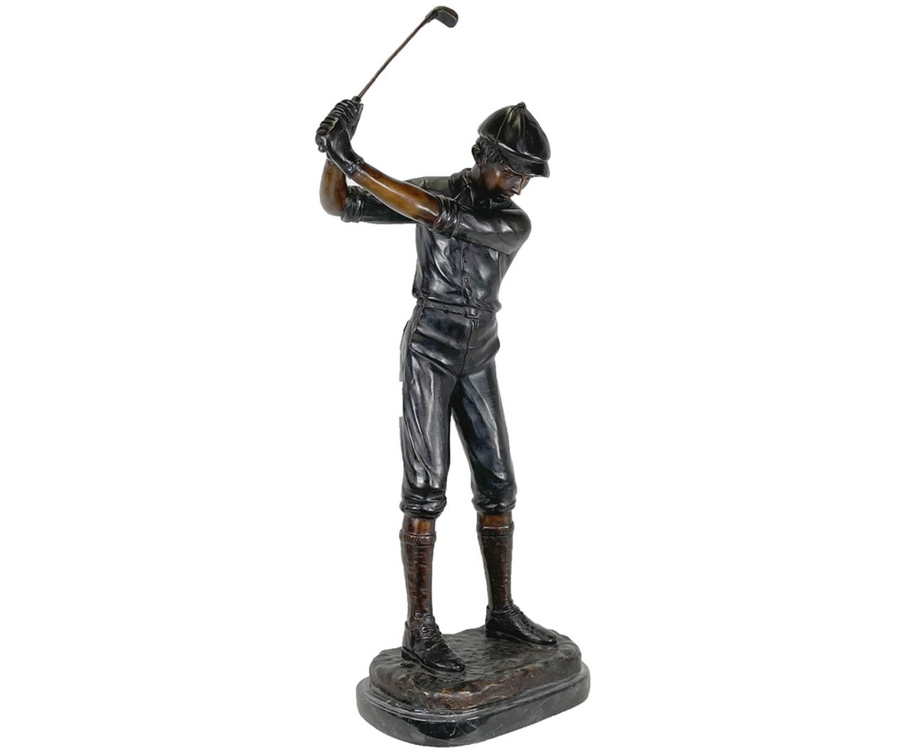 Elevate Your Space with the Bronze Bennett Golfer Tabletop Sculpture