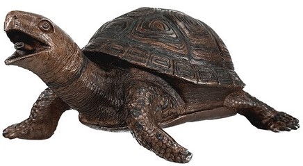 Transform your garden or patio with this exquisite Bronze Box Turtle Fountain Sculpture!