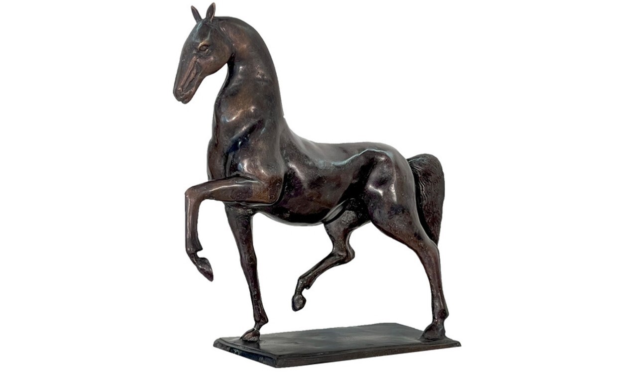 Bronze Contemporary Horse Tabletop Sculpture This beautiful bronze contemporary horse tabletop sculpture is cast and crafted in the time-consuming traditional lost wax bronze casting technique.
