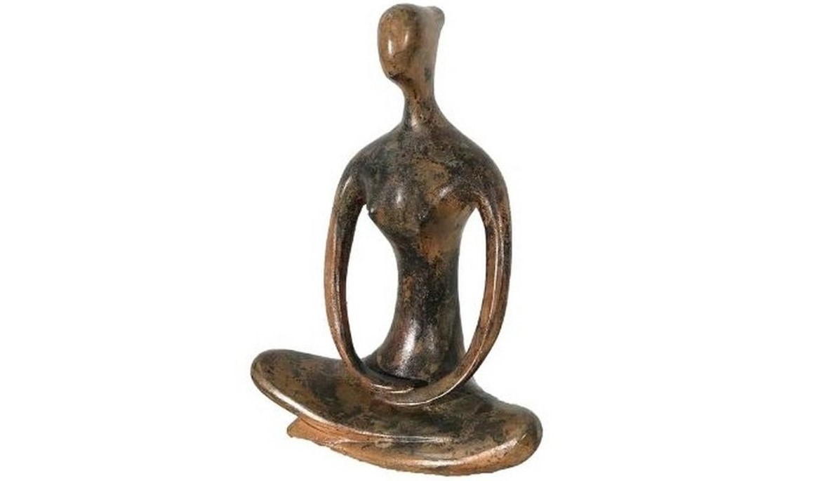 Finding Zen with the Bronze Contemporary Meditation Tabletop Sculpture