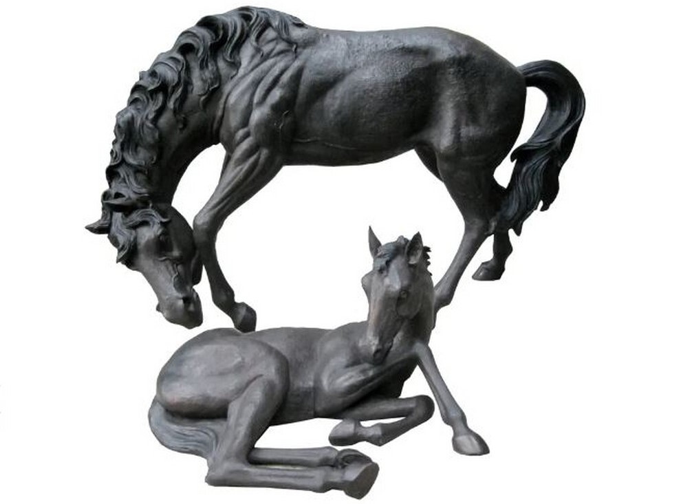 Bronze Horse and Colt Sculpture Set: A Monumental Tribute to Maternal Grace, Equestrian Heritage & Timeless Bronze Craftsmanship The Bronze Horse and Colt Sculpture Set is a breathtaking tribute to the timeless bond between a mare and her young colt.