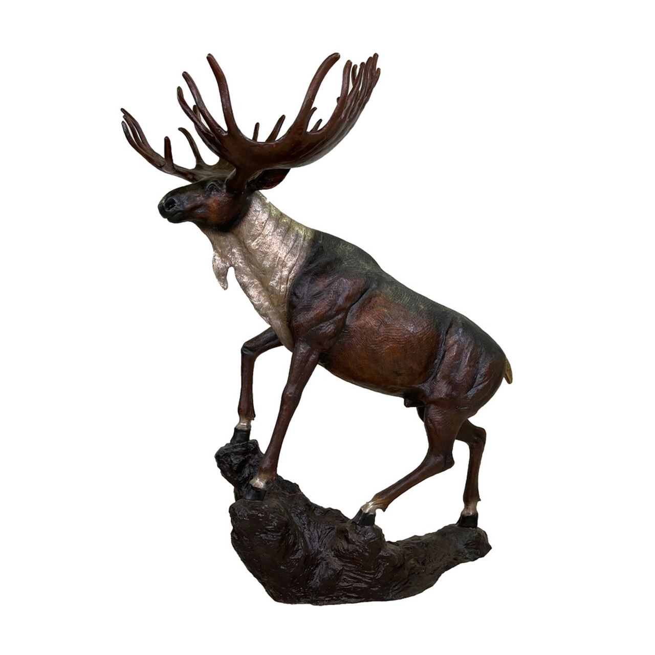 Bronze Life-Size Moose Sculpture