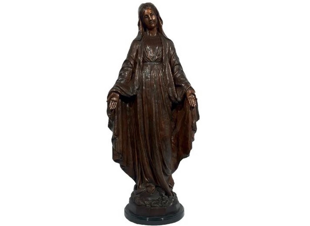 Embrace Serenity with the Bronze Madonna Tabletop Sculpture