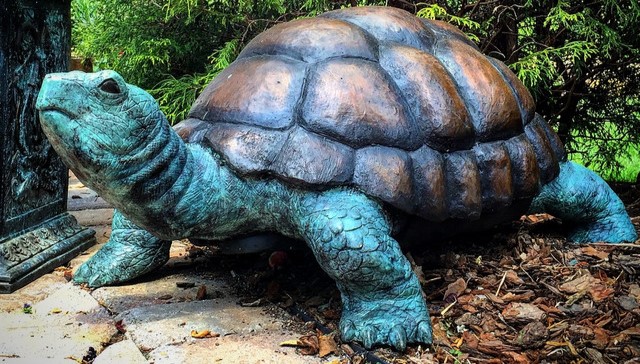 Bronze Medium Turtle Fountain Sculpture