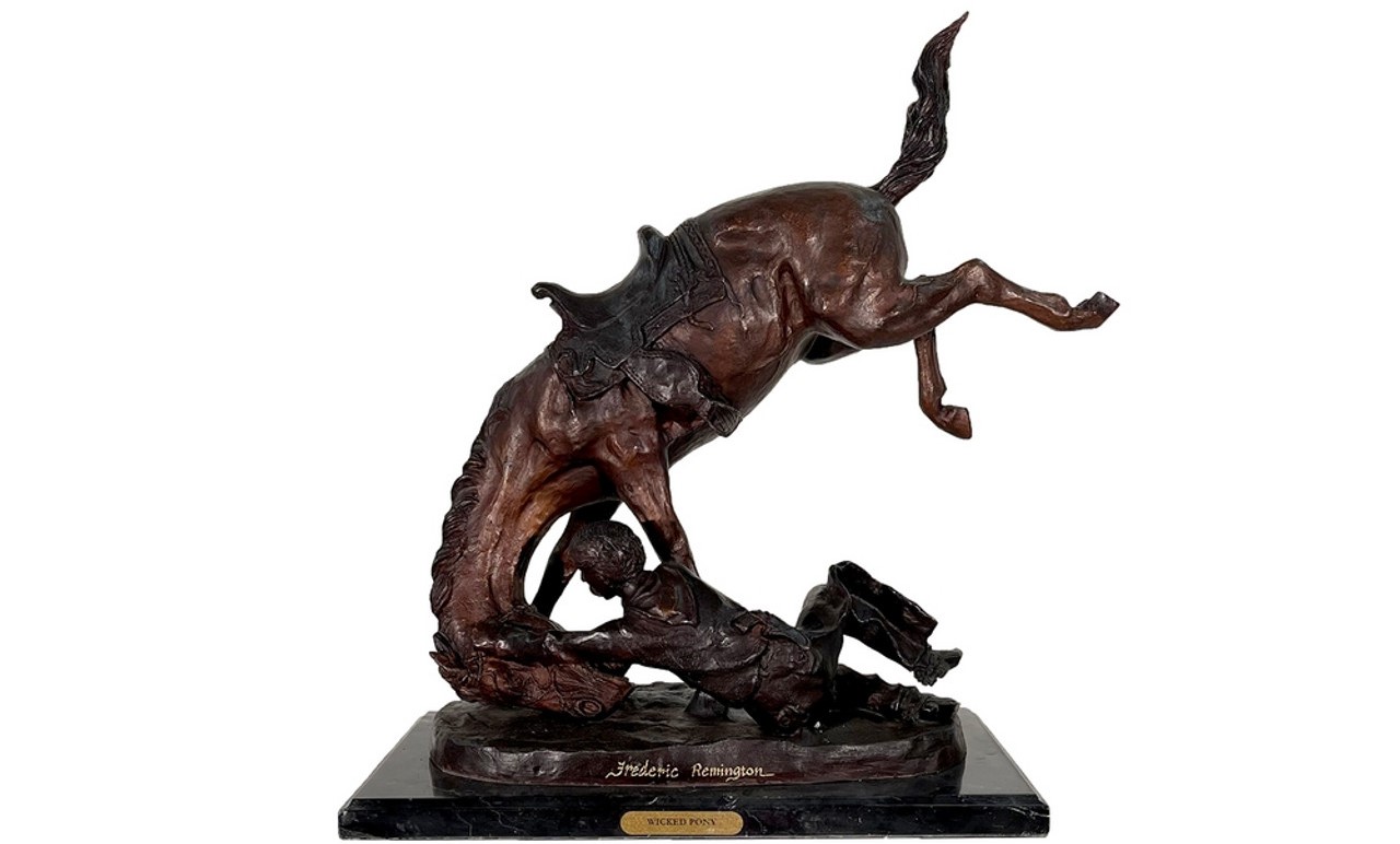 Bronze Remington Wicked Pony Tabletop Sculpture