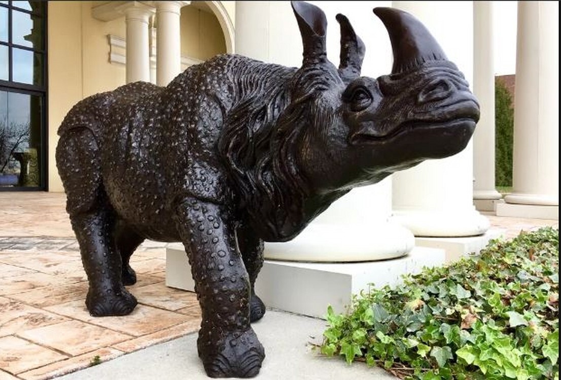 Rhinoceros Bronze Sculpture: A Powerful Statement of Strength, Craftsmanship & Natural Majesty This large bronze sculpture features a beautiful life-like rhinoceros. The traditional, labor-intensive lost wax bronze casting method used to create the statue ensures outstanding quality and true-to-life details.