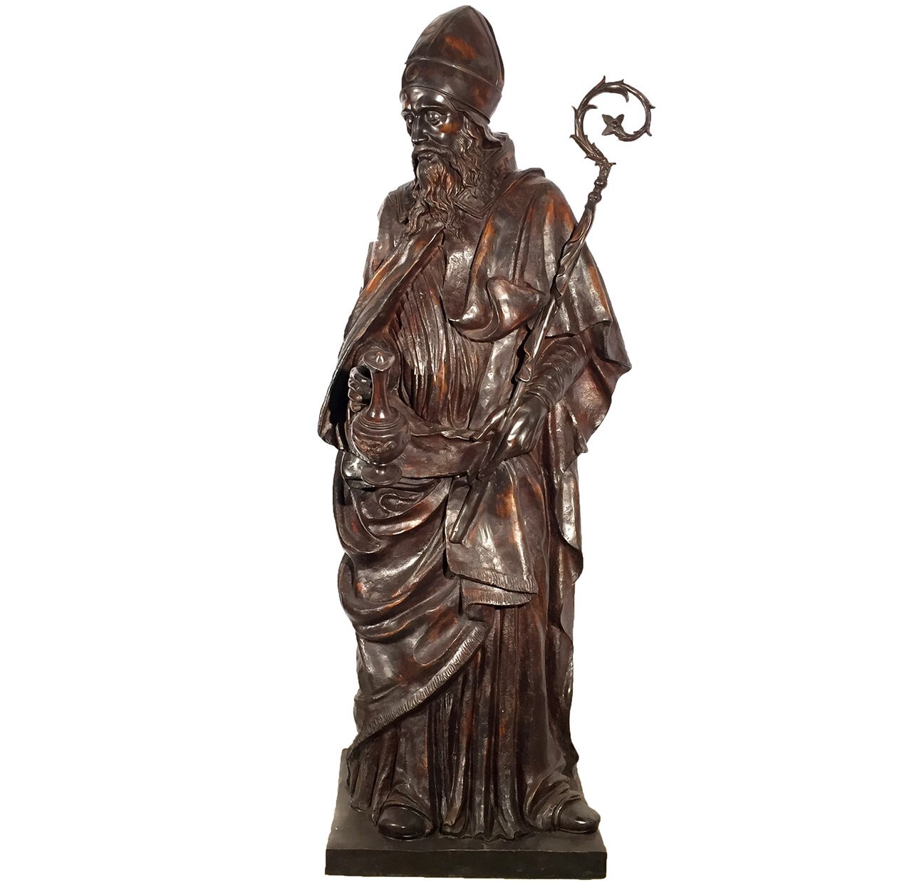 Bronze Saint Prosdocimus Sculpture: A Monumental Work of Sacred Art for Homes, Churches & Architectural Spaces The Bronze Saint Prosdocimus Sculpture is a striking work of sacred art, crafted with exceptional detail and built to endure. Featuring intricate, hand‑forged detailing and a warm brown fire‑applied patina, this sculpture embodies the timeless beauty and depth that only true bronze can achieve.
