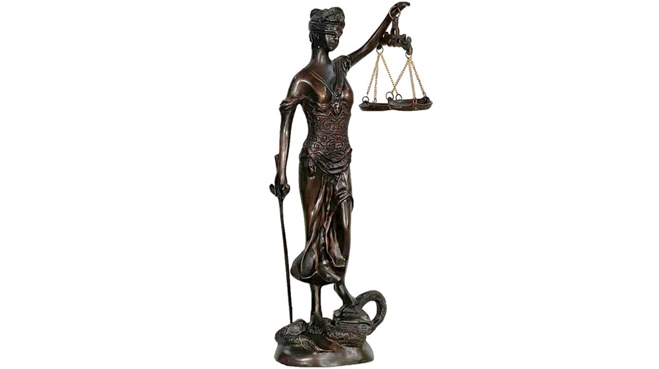 Bronze Small Lady Justice Tabletop Sculpture