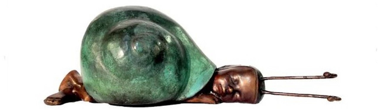 Bronze Baby Snail Sculpture a Delightful Masterpiece