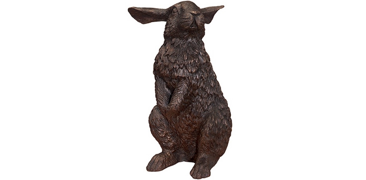 The Bronze Standing Hare Tabletop Sculpture a Whimsical Touch of Elegance