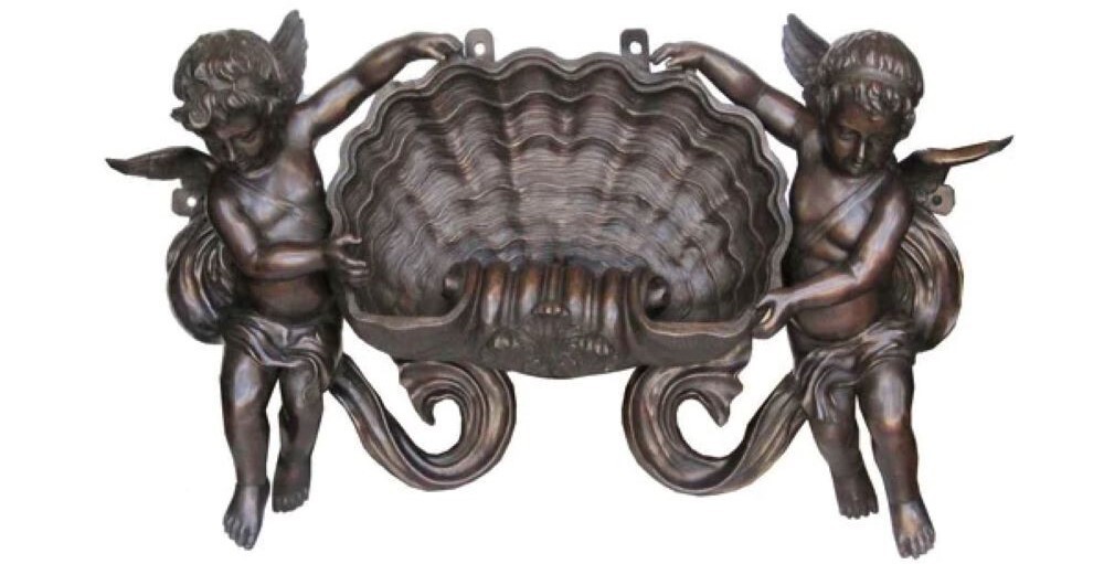 The Bronze Two Cupids Wall Fountain Sculpture brings timeless romance and mythological charm to any architectural setting. Sculpted in clay and cast in solid bronze using the traditional lost‑wax method, this elegant wall‑mounted fountain features two cherubic cupids in playful embrace&mdash;an enchanting celebration of love, companionship, and classical European artistry.