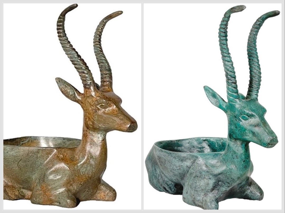 The Bronze Deer Trinket Holder Tabletop Sculpture Elegance and Functionality