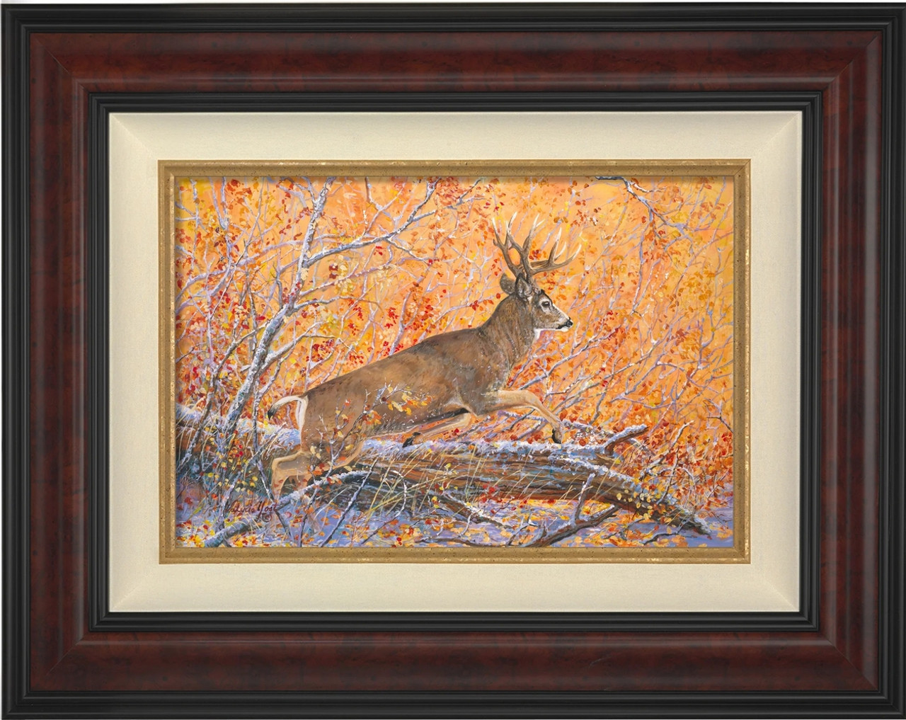 Bustin Cover Framed Original Art Canvas by Valeria Yost
