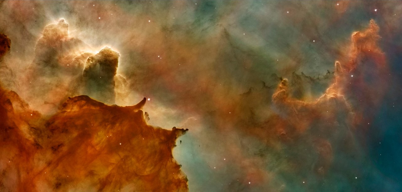 Carina Nebula Details Great Clouds Museum Wrapped Giclée on Canvas