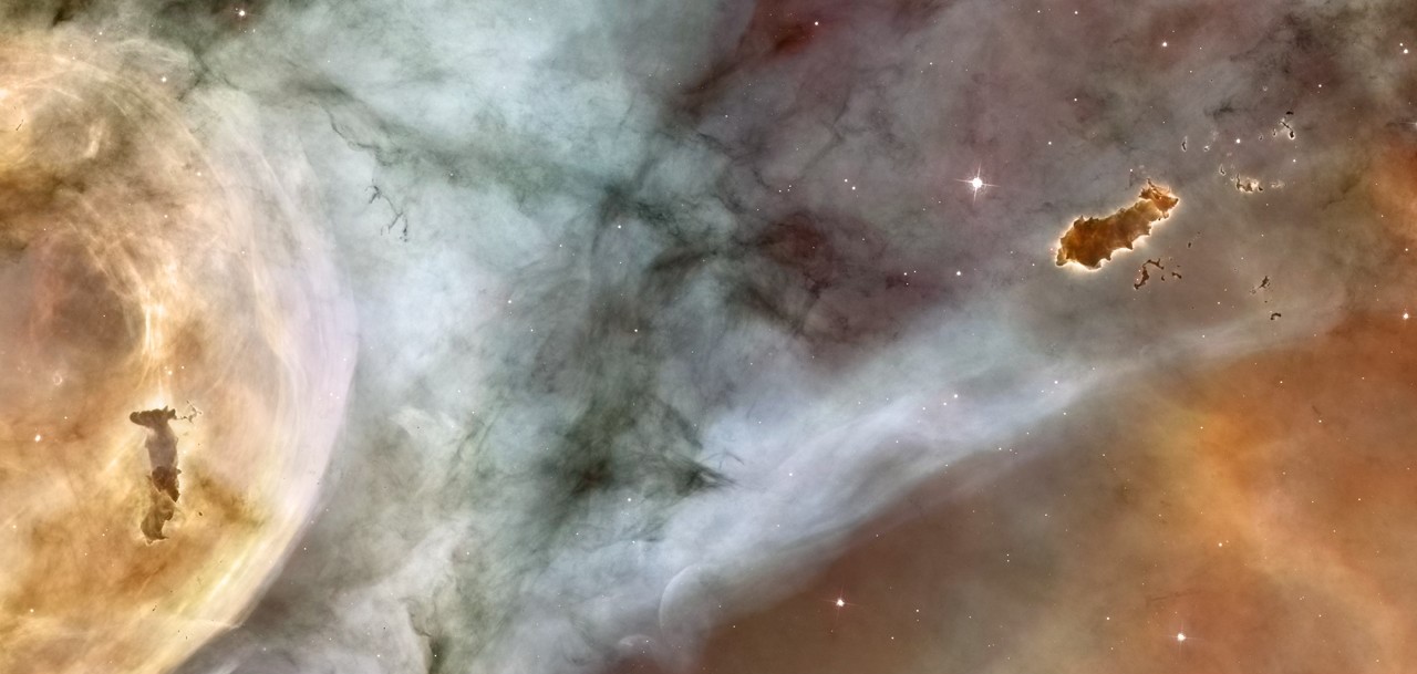 Carina Nebula The Caterpillar Museum Wrapped Giclee on Canvas