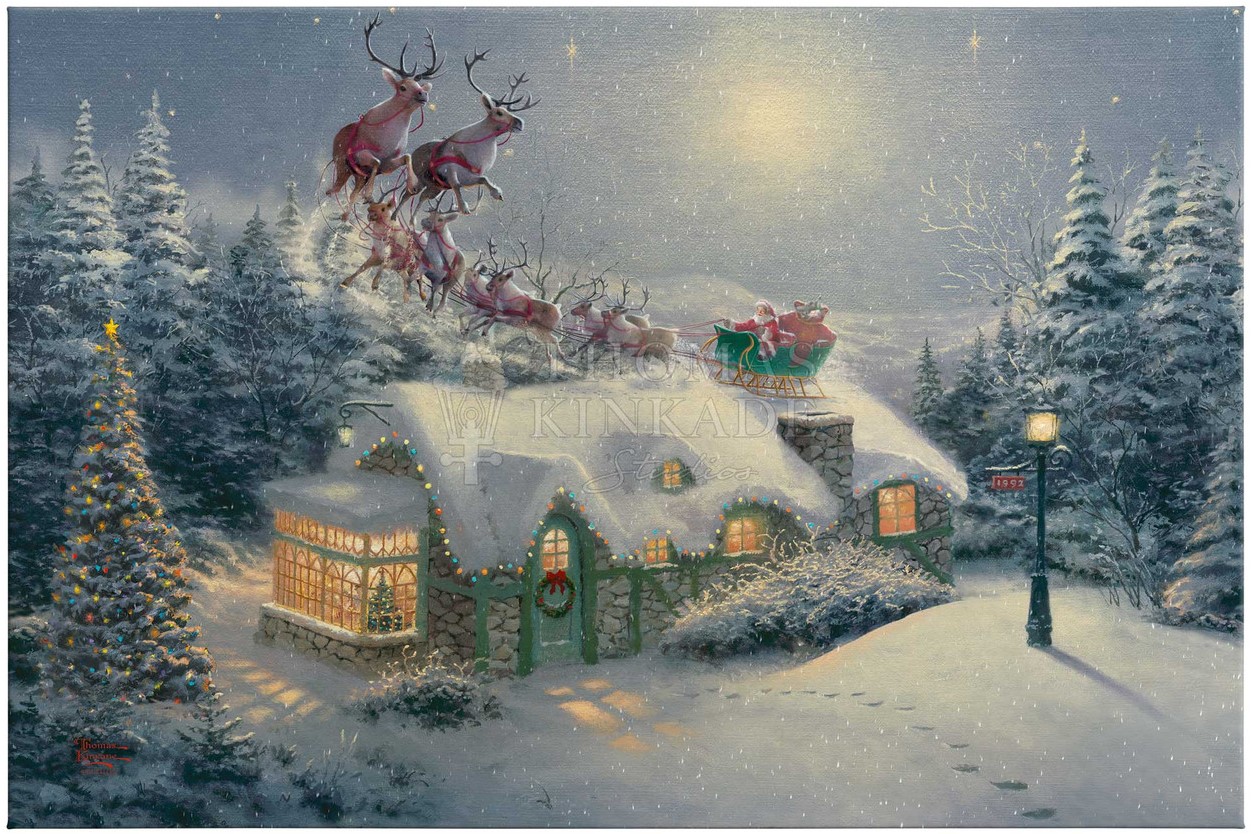 Dash Away All Gallery Wrapped Canvas by Thomas Kinkade