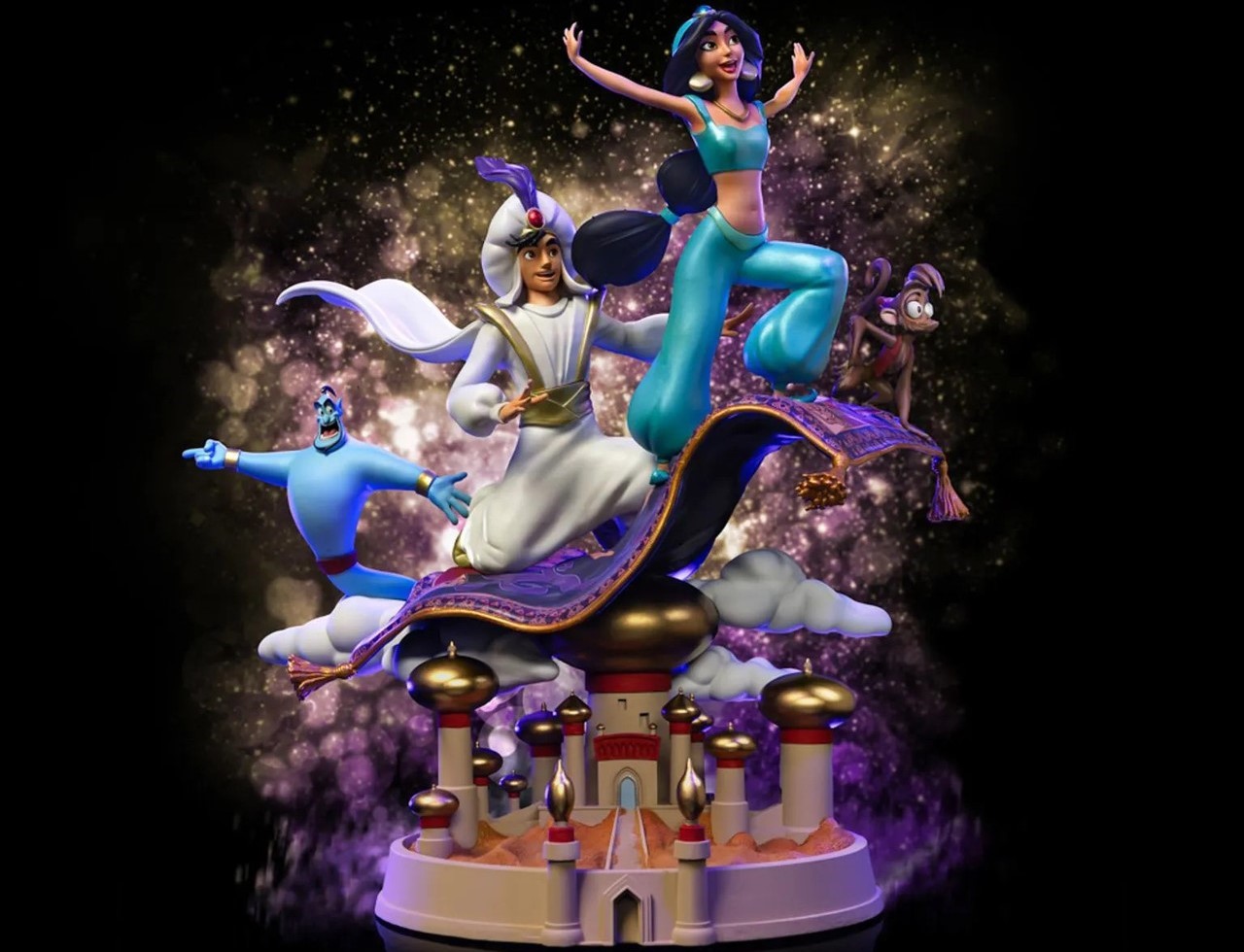 The Aladdin and Jasmine Deluxe Art Scale Replica Celebrates a Century of Disney Magic