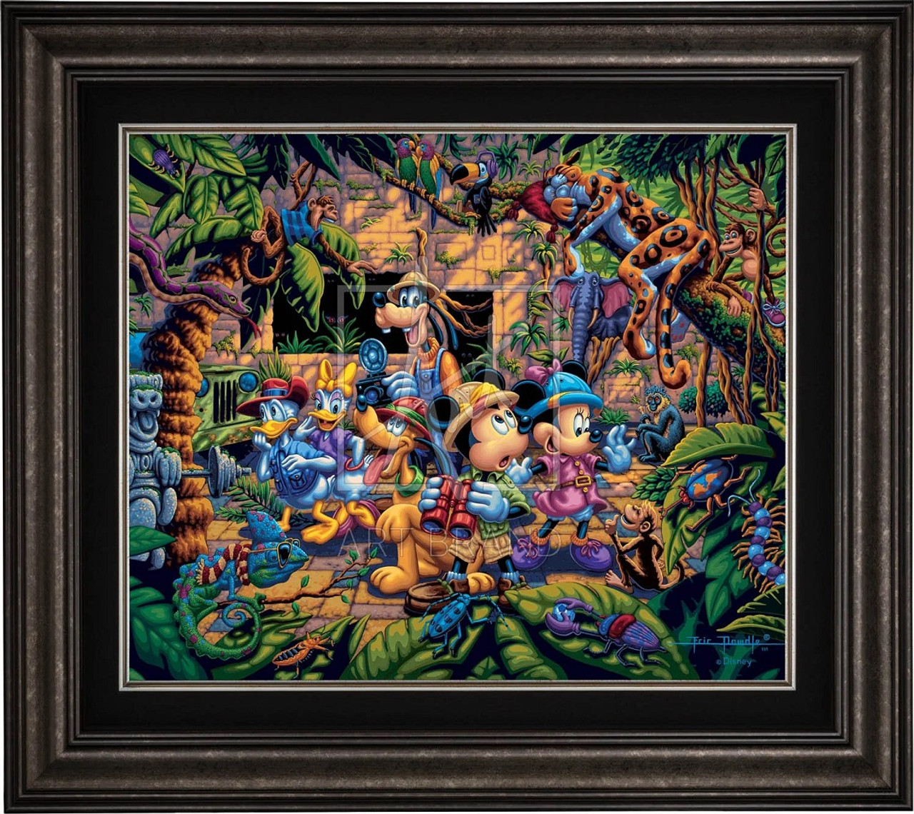 Mickey and Friends Exploring the Jungle Limited Edition Canvas by Eric Dowdle