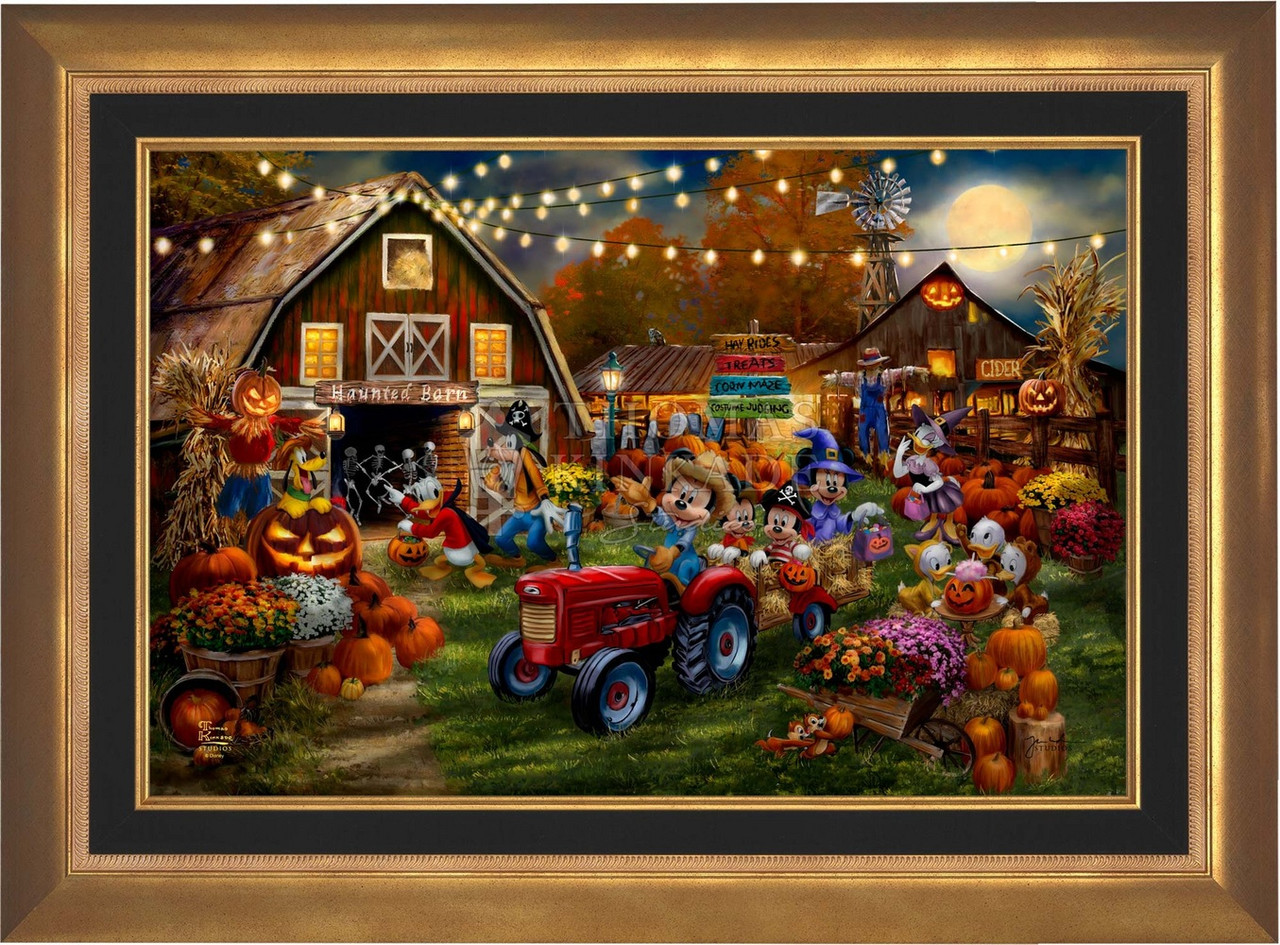 Disney's Tribute to Halloween with Mickey and Minnie Pumpkin Festival Limited Edition Canvas