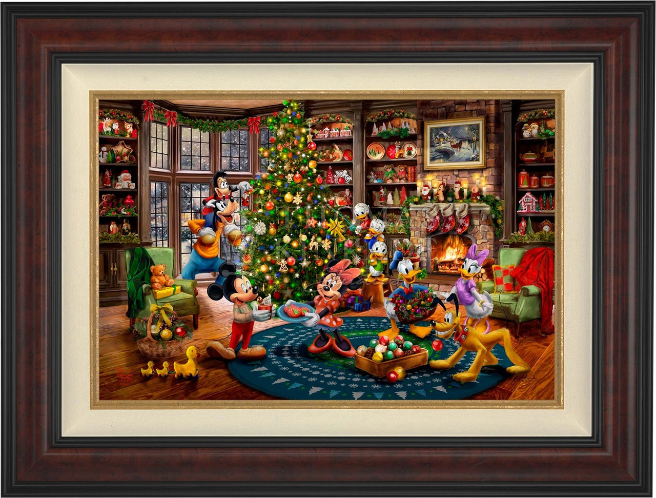 Disney Mickey and Minnie Trimming the Tree Limited Edition Canvas