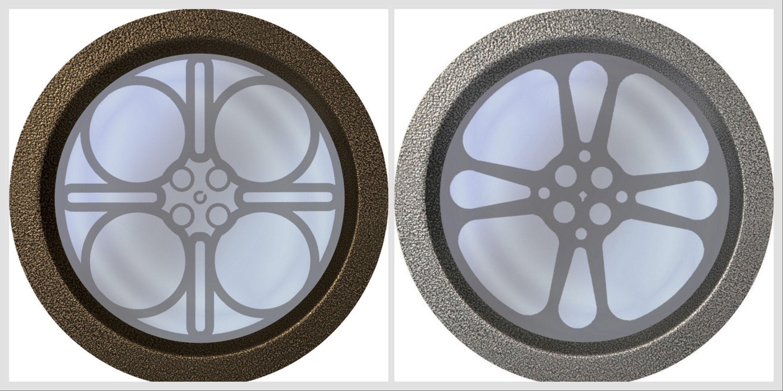 Film Reel Vision Door Port Window by Goldberg Brothers The Goldberg film reel vision door port window will add safety to your home theater or professional auditorium.