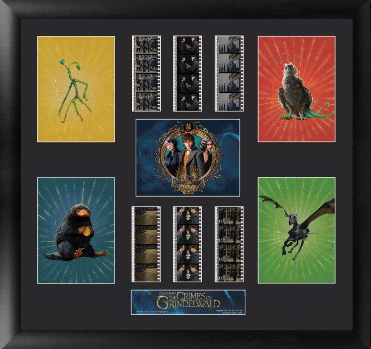 Fantastic Beasts The Crimes of Grindelwald Film Cell Montage Large Framed Display