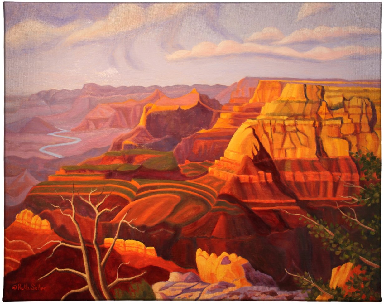 Grandview Sunset Grand Canyon Gallery Wrapped Canvas by Ruth Soller