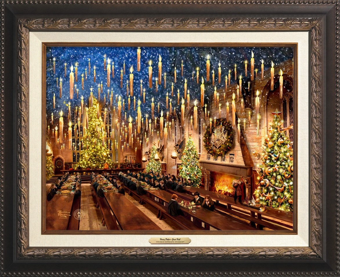 Harry Potter Great Hall Canvas Classics by Thomas Kinkade Explores the Magic of Hogwarts Great Hall 