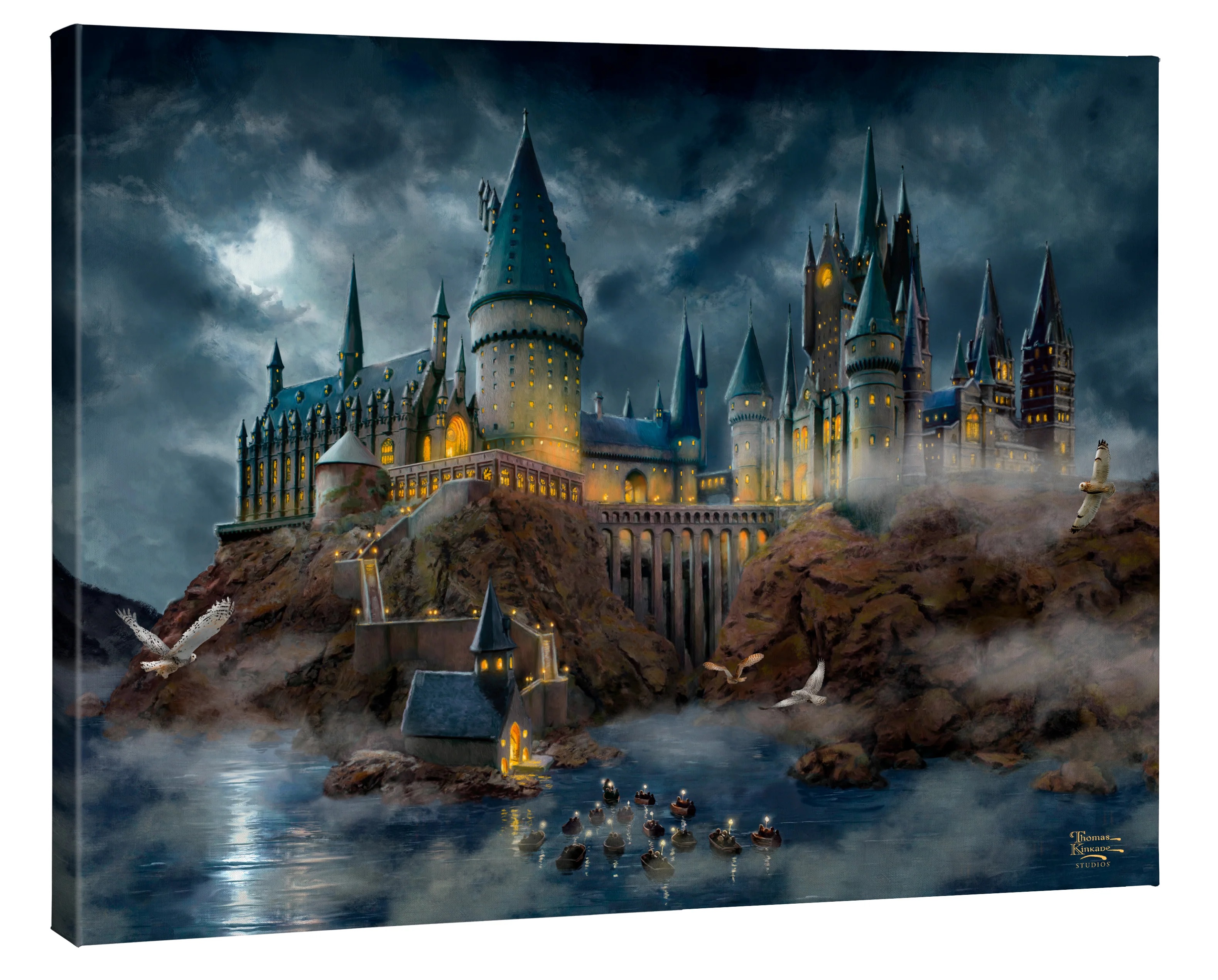 Harry Potter Hogwarts Castle 24" x 30" Gallery Wrapped Canvas by Thomas Kinkade