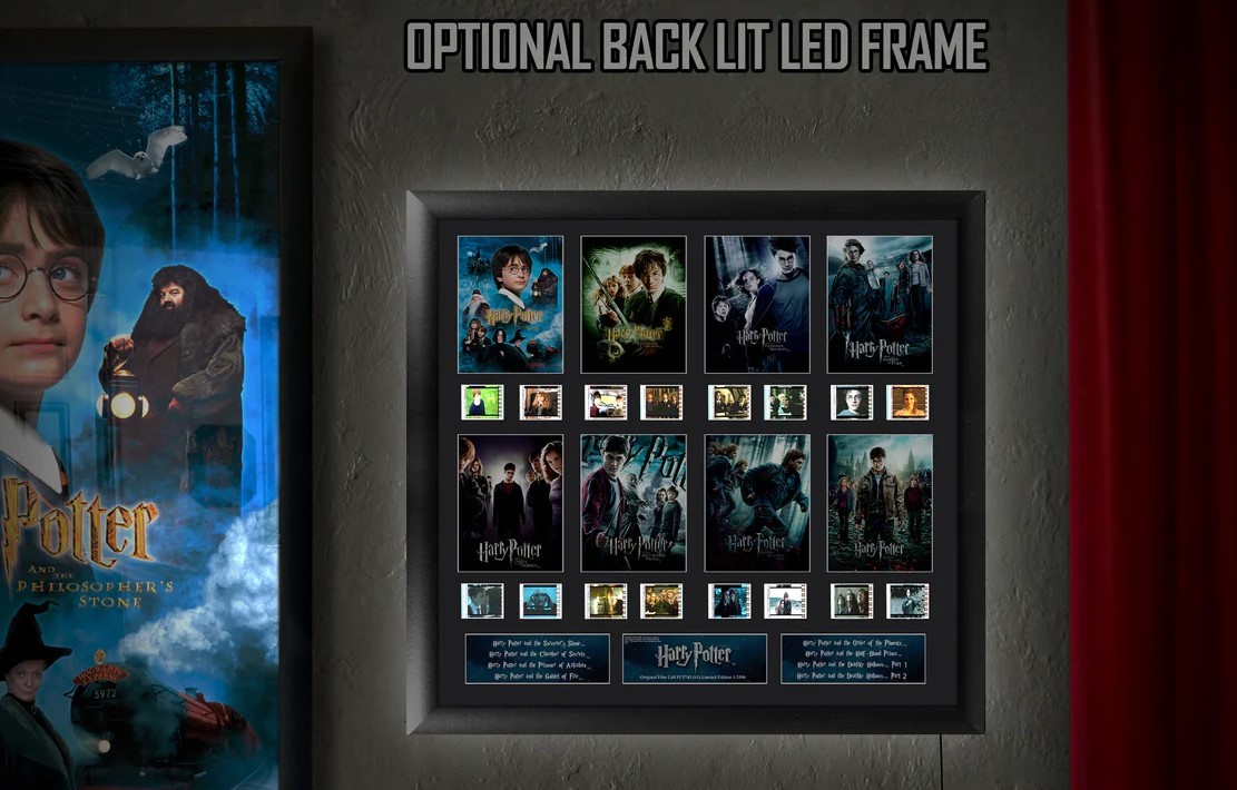 Harry Potter 1 to 7 Film Cell Montage Large Mixed Framed Display S3