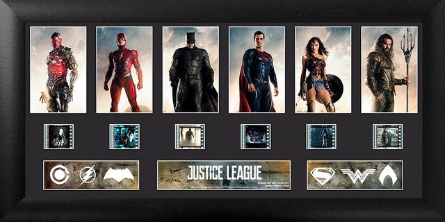 Justice League The League Framed Deluxe Film Cell Display