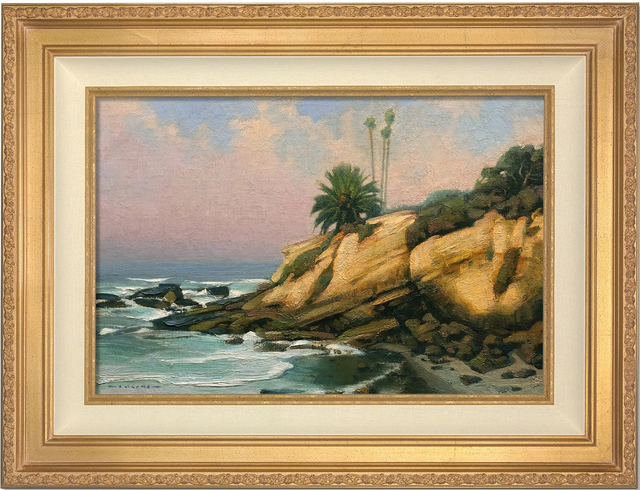 Laguna Morning Framed Original Painting on Canvas by Jim Lamb