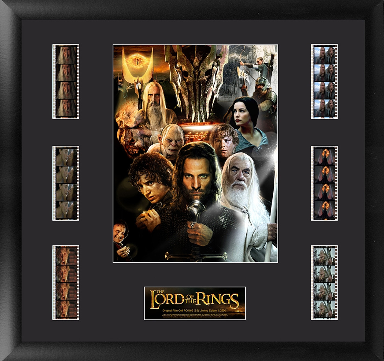 Lord of the Rings Film Cell Montage Large Framed Mixed Display