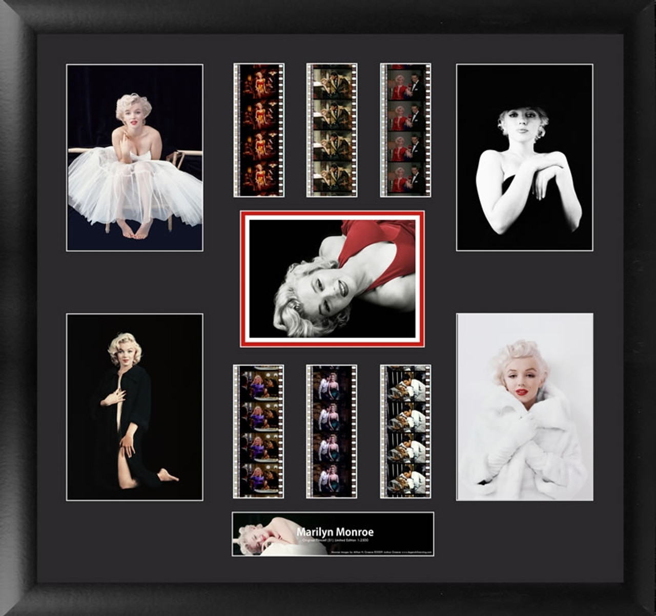 Marilyn Monroe Film Cell Montage Large Famed Display S1