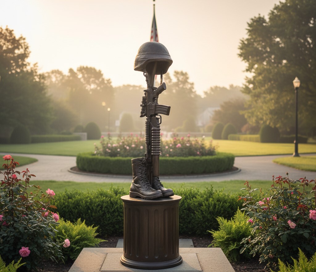 War Memorial Fallen Soldier Bronze Sculpture The War Memorial Fallen Soldier Bronze Sculpture stands as a powerful tribute to courage, sacrifice, and the enduring legacy of those who gave their lives in service. Sculpted in clay and cast in solid bronze using the traditional lost‑wax method, this profound memorial captures a soldier in solemn remembrance—an artistic and sacred symbol of honor, duty, and national gratitude.