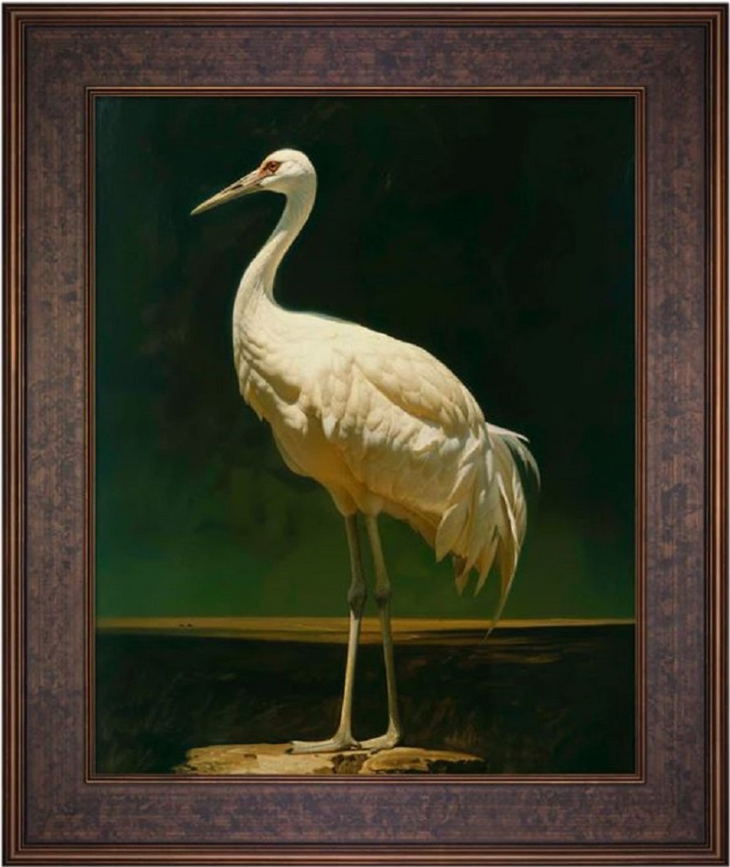 The Art of Elegance: Noble Grace - Crane Limited Edition Canvas