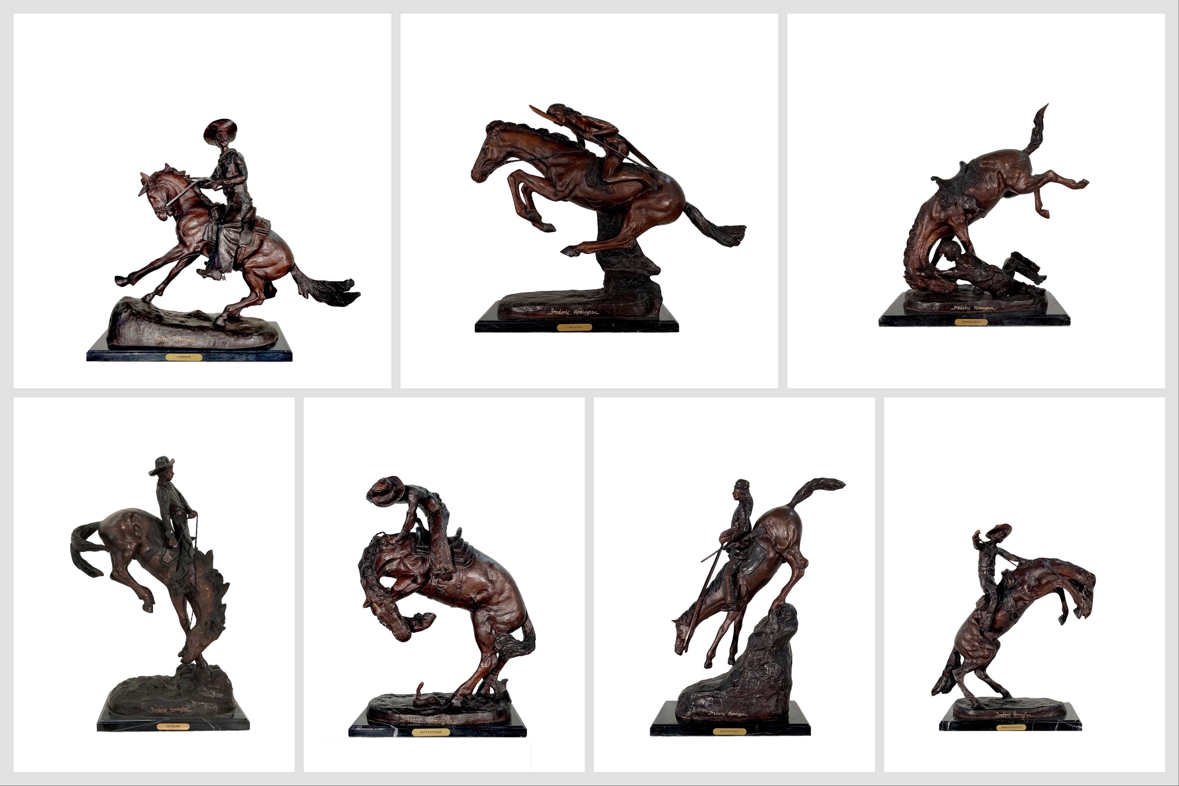 Bronze Remington Sculptures 