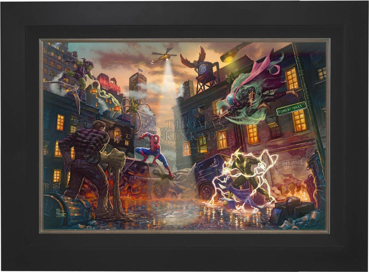 Spider-man vs. the Sinister Six Rare Artist Proof Canvas 3/5 by Thomas Kinkade Studios