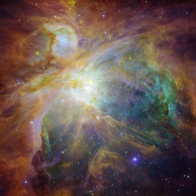 Spitzer and Hubble Colourful Masterpiece Limited Edition Museum Wrapped Giclée on Canvas