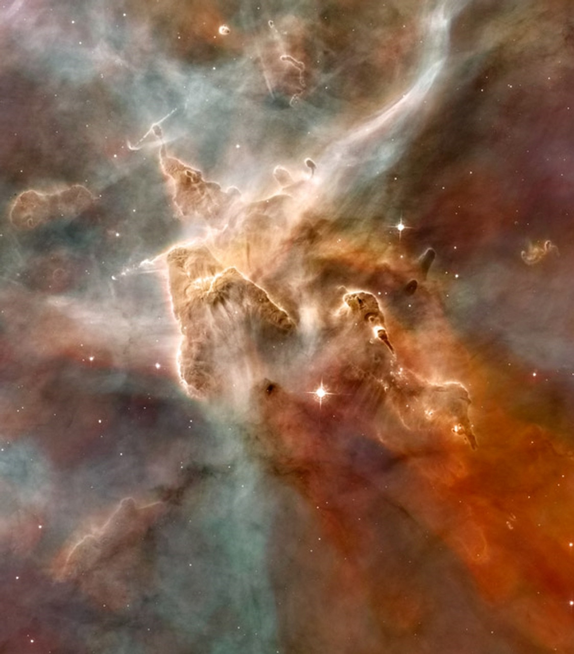 Star-Forming Region of Carina Nebula Museum Wrapped Giclée on Canvas