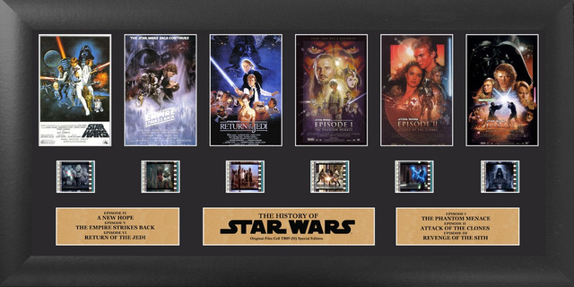 Star Wars Through the Ages Deluxe Film Cell Framed Display