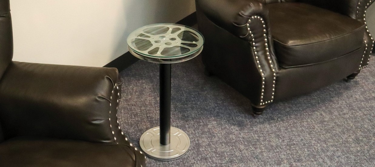 Goldberg Brothers Steel Film Reel End Table