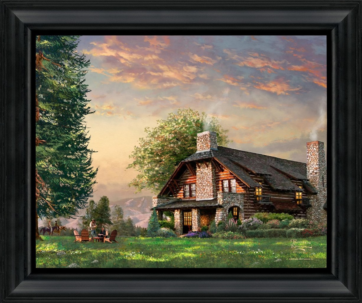  The Yellowstone Dutton House Brushstroke Vignette by Thomas Kinkade Studios