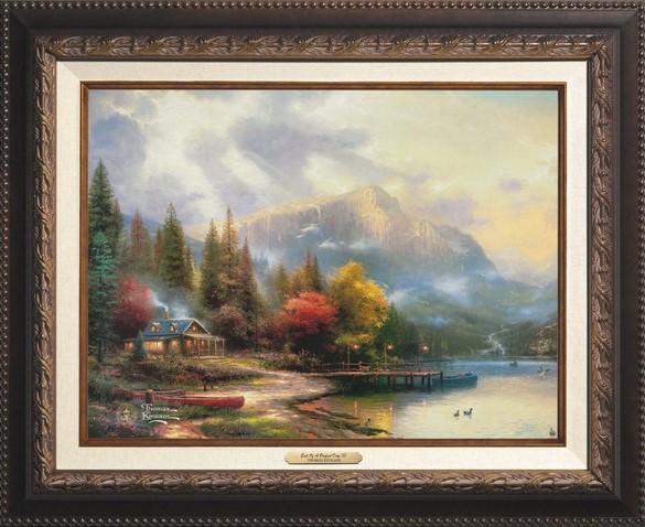 Exploring the Serenity of Thomas Kinkade's "The End of a Perfect Day III" Classic Canvas